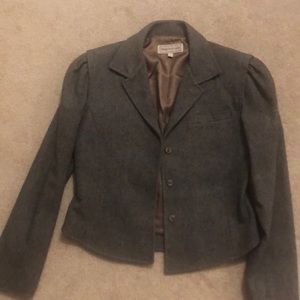 Vintage Jones New York wool puff sleeve blazer